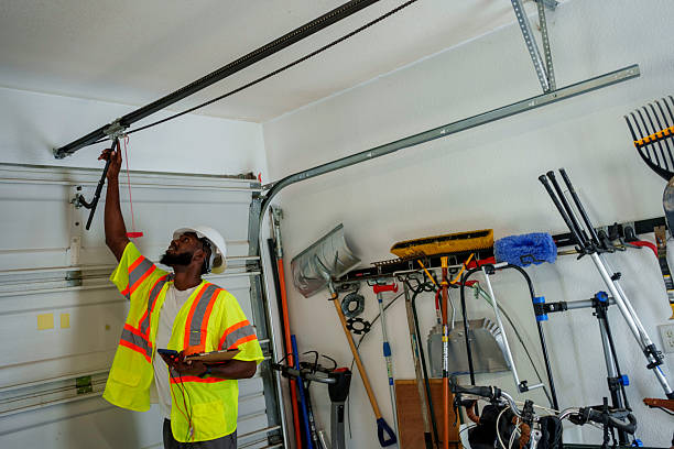 Professional Garage Door Maintenance technician working in Taft, CA
